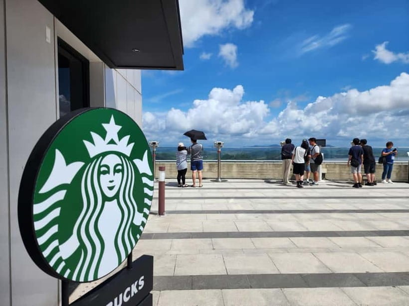 Closest Observatory to DMZ: North Korea View(Starbucks Tour) - The Christmas-tree bridges: a tourist photo spot with real meaning