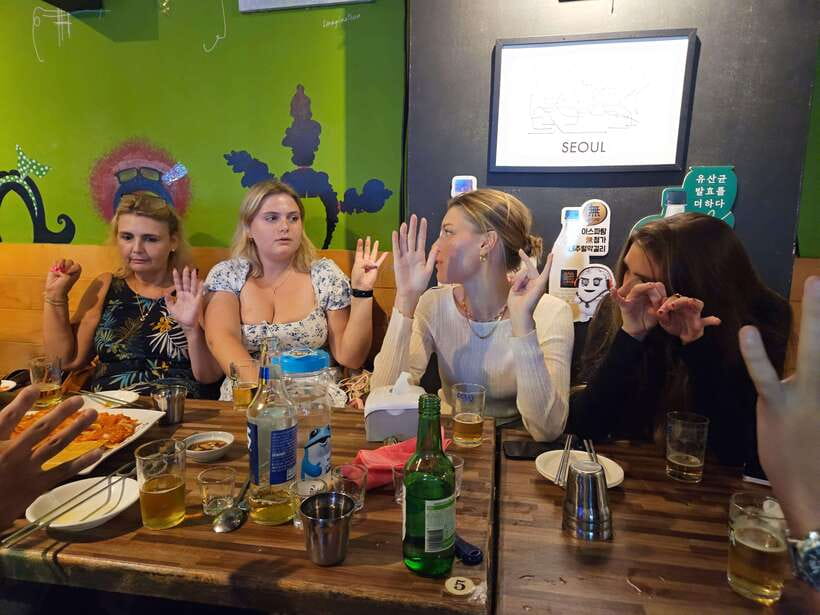 Seoul: Korean Drinking Games Night (non-drinkers welcome) - What you actually do for 2 hours (and why it feels worth it)